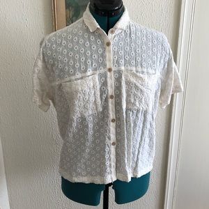 Madewell Daisy Embroidered Portside Shirt